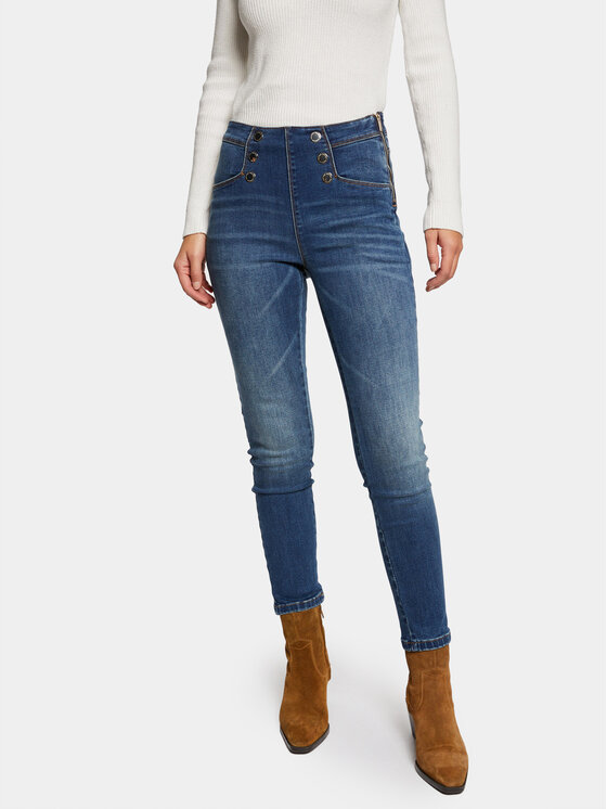 Morgan Jeansy 241-PERLA Niebieski Skinny Fit