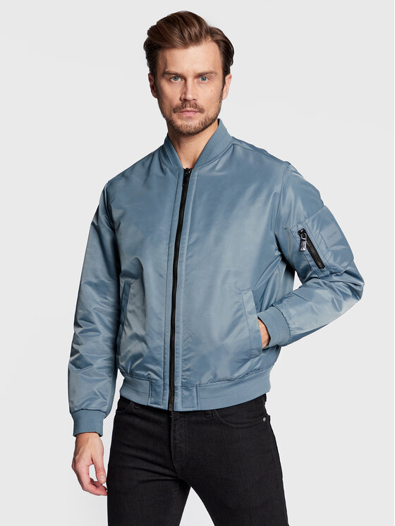 Calvin Klein Kurtka bomber Hero K10K109907 Niebieski Relaxed Fit