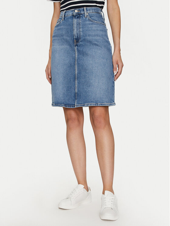 Tommy Hilfiger Spódnica jeansowa Melany WW0WW42881 Niebieski Regular Fit