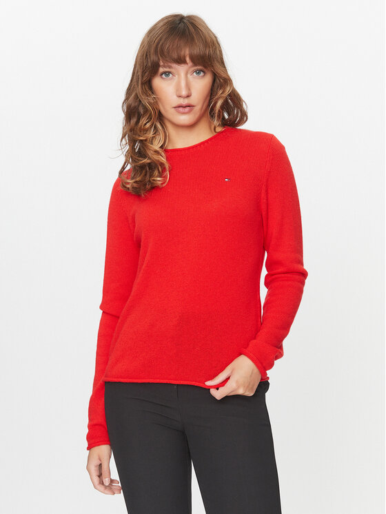 Tommy Hilfiger Sweter WW0WW40264 Pomarańczowy Regular Fit