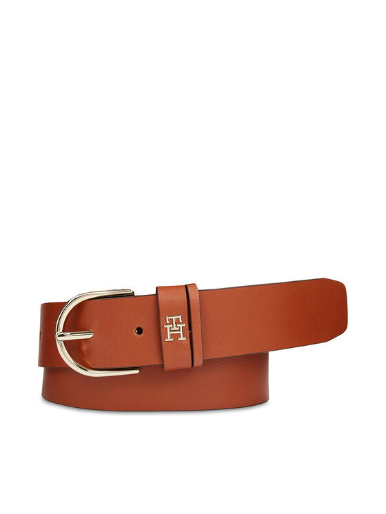 Tommy Hilfiger Pasek Damski Th Timeless 3.5 AW0AW15387 Brązowy