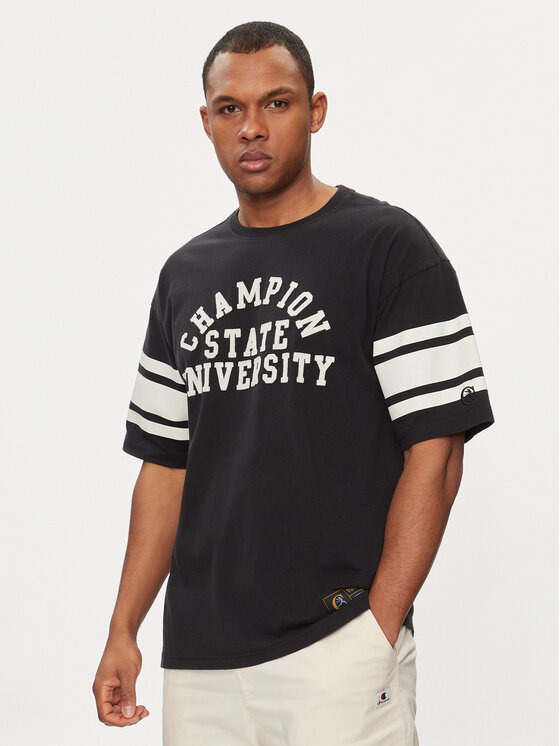 Champion T-Shirt 220011 Czarny Standard Fit