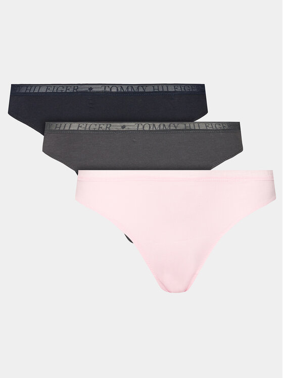Tommy Hilfiger Komplet 3 par stringów UW0UW04890 Kolorowy