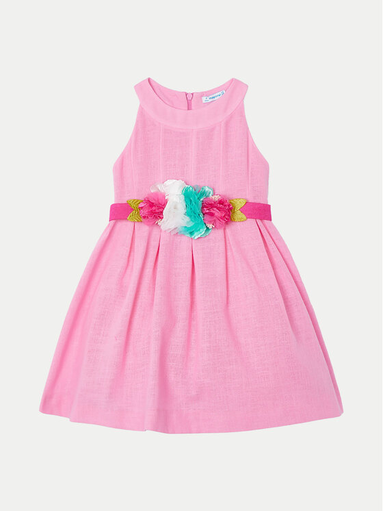 Mayoral Sukienka elegancka 3959 Różowy Regular Fit