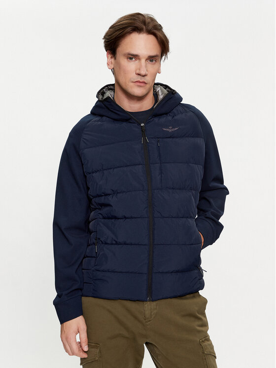 Aeronautica Militare Kurtka przejściowa 232AF465CT3201 Granatowy Regular Fit