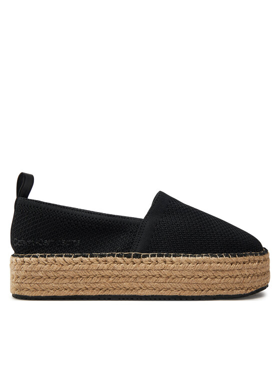 Calvin Klein Jeans Espadryle Platform Espadrille Uc YW0YW01377 Czarny