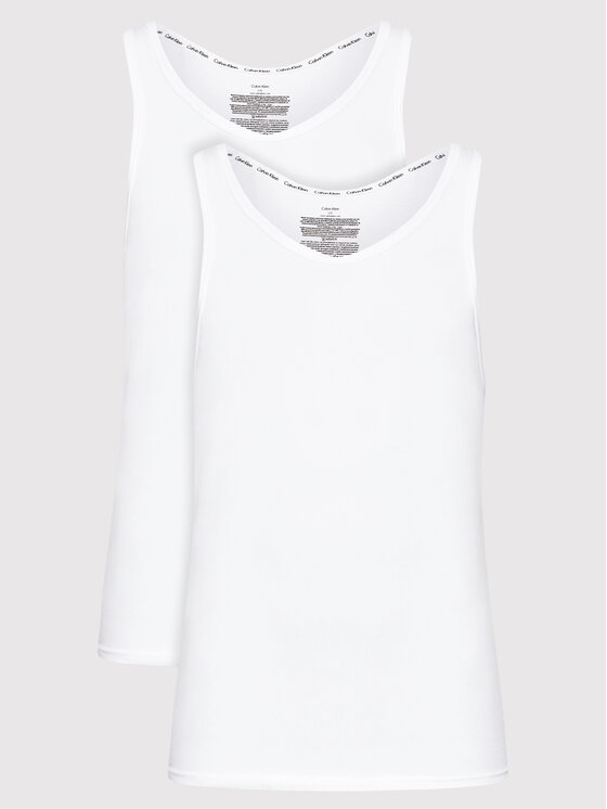 Calvin Klein Underwear Komplet 2 tank topów 000NB1099A Biały Slim Fit