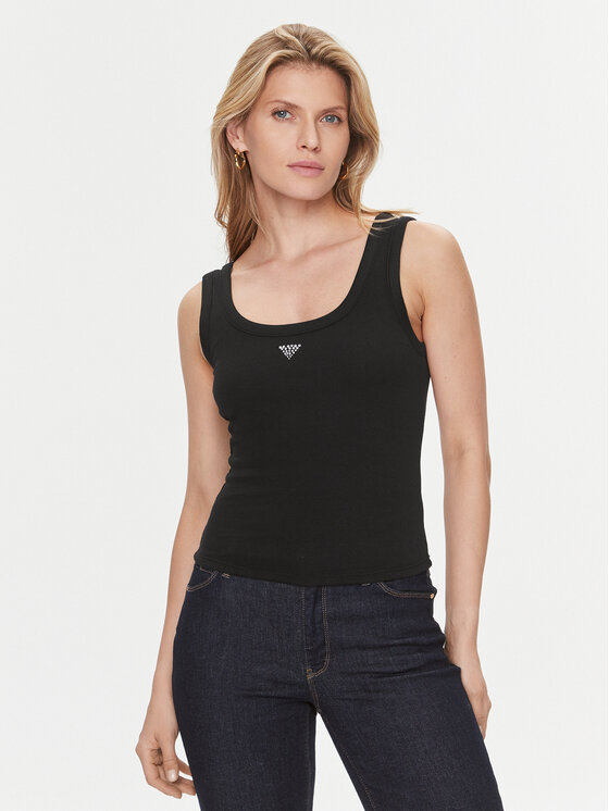 Guess Top W3YP68 KA0H1 Czarny Regular Fit
