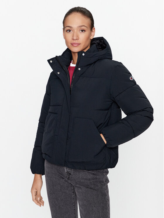 Champion Kurtka przejściowa Hooded Jacket 116921 Czarny Custom Fit