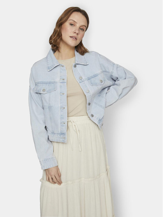 Vila Kurtka jeansowa Kira 14096848 Niebieski Regular Fit
