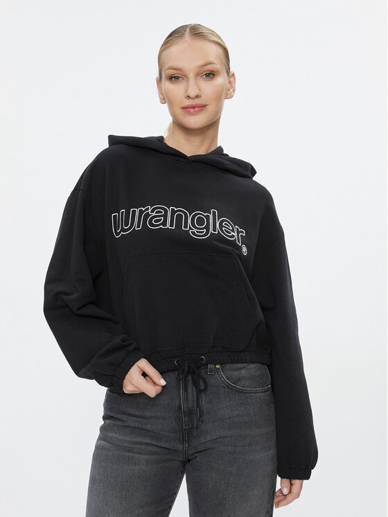 Wrangler Bluza 112342761 Czarny Loose Fit
