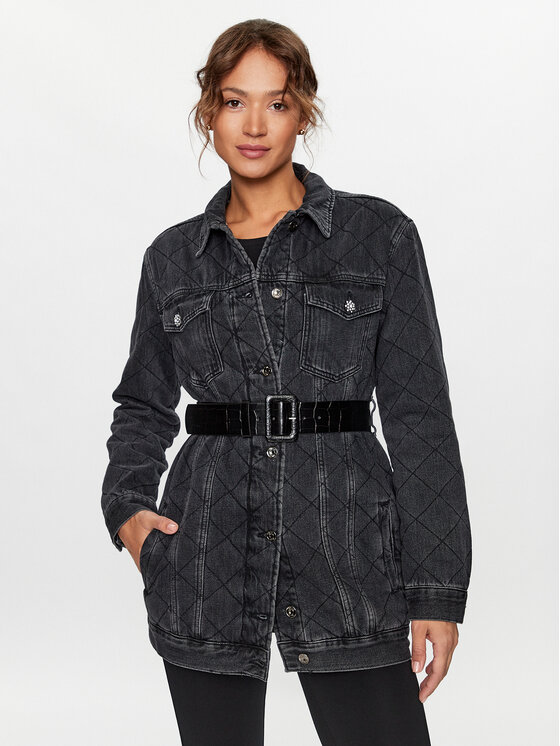 Liu Jo Kurtka jeansowa UF3086 D4804 Szary Regular Fit