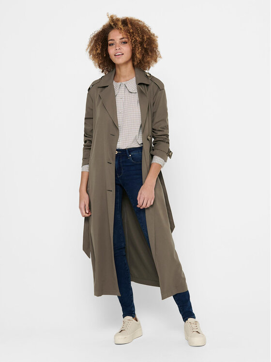 ONLY Trencz 15217799 Brązowy Relaxed Fit