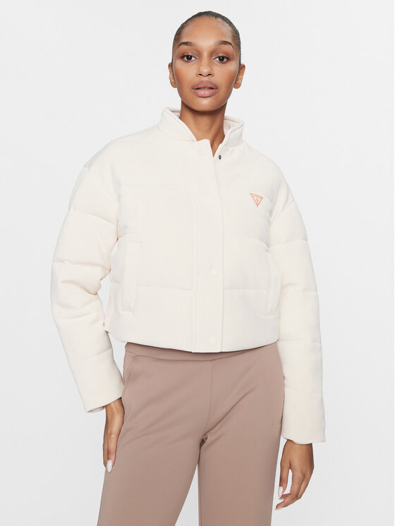 Guess Kurtka zimowa V3BL00 KBC00 Écru Regular Fit