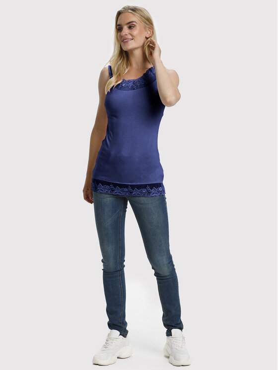 Cream Top Florence 10600385 Granatowy Slim Fit