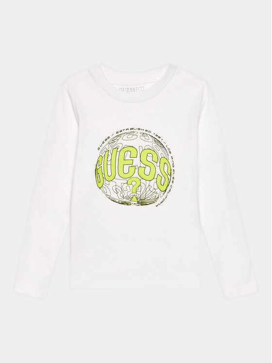 Guess Bluzka L3BI28 I3Z13 Biały Regular Fit