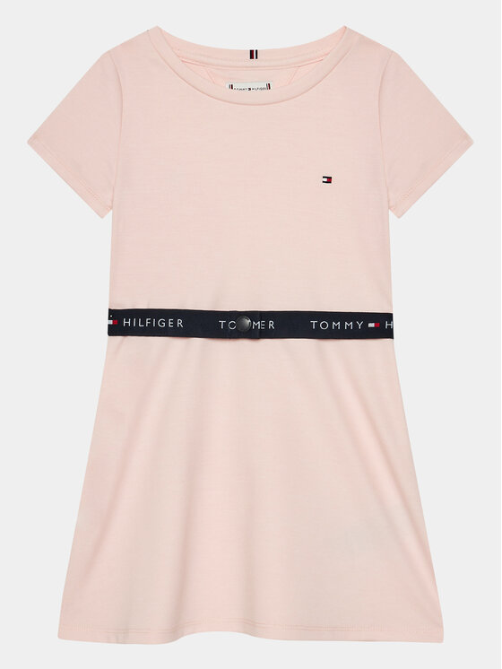 Tommy Hilfiger Sukienka codzienna Essential Skater KG0KG07776 D Różowy Regular Fit