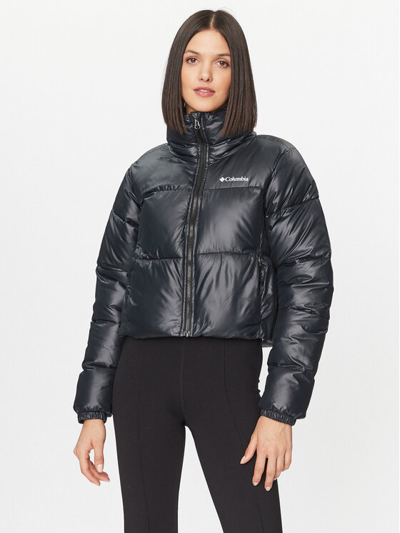 Columbia Kurtka zimowa Puffect™ Cropped Jacket Czarny Regular Fit