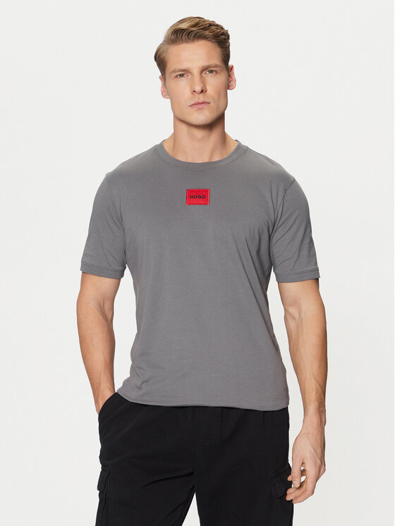 HUGO T-Shirt Diragolino212 50447978 Szary Regular Fit