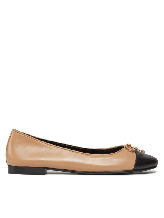 Tory Burch Baleriny Cap-Toe Ballet 154513 Beżowy