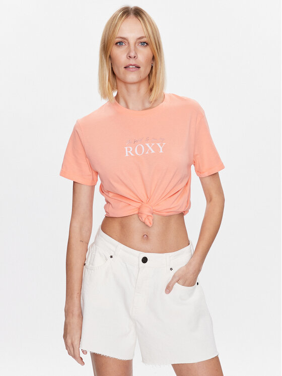 Roxy T-Shirt Noon Ocean ERJZT05490 Pomarańczowy Regular Fit