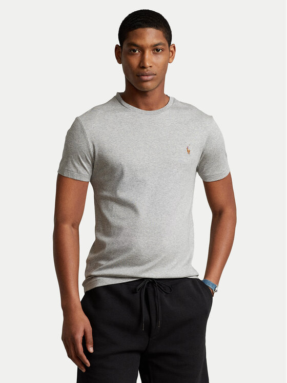 Polo Ralph Lauren T-Shirt 710740727012 Szary Slim Fit