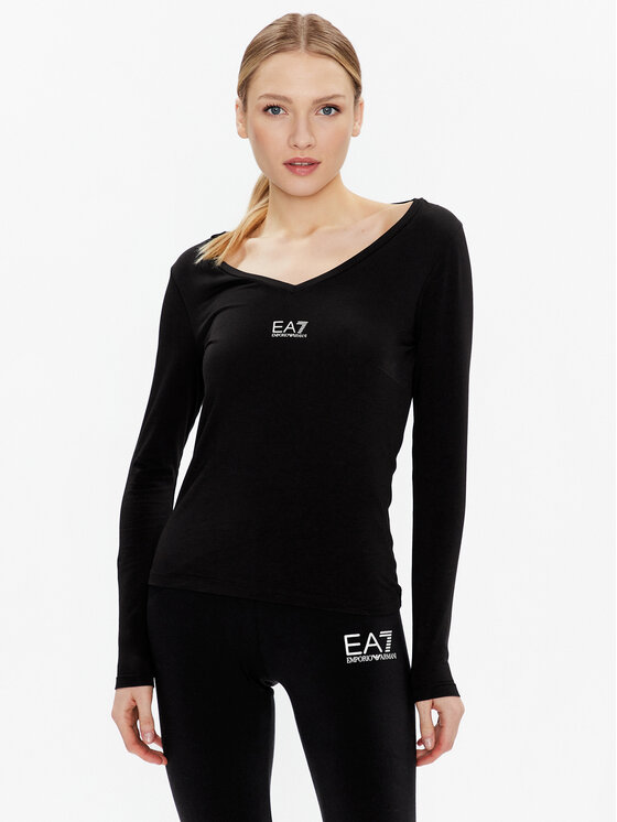 EA7 Emporio Armani Bluzka 8NTT52 TJFKZ 0200 Czarny Regular Fit