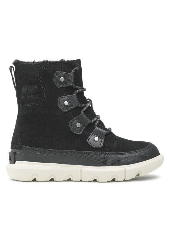 Sorel Śniegowce Explorel II Joan Faux Fur Wp NC4462-010 Czarny