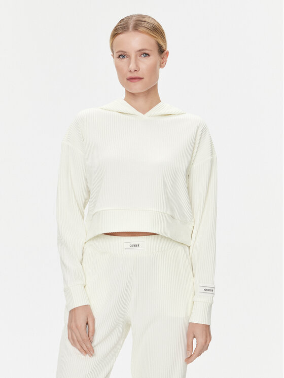 Guess Bluza Aislin V4RQ00 KC2T0 Écru Regular Fit