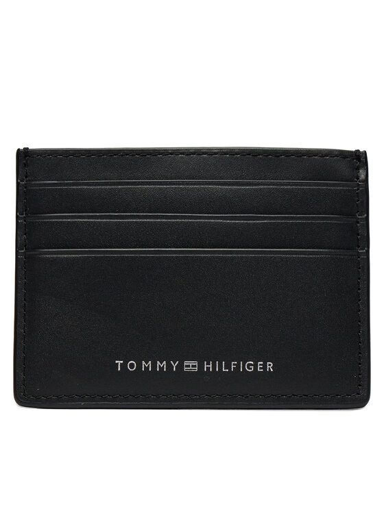 Tommy Hilfiger Etui na karty kredytowe Th Spw Leather Cc Holder AM0AM11845 Czarny