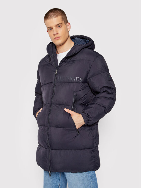 Tommy Hilfiger Kurtka zimowa High Loft MW0MW19657 Granatowy Regular Fit