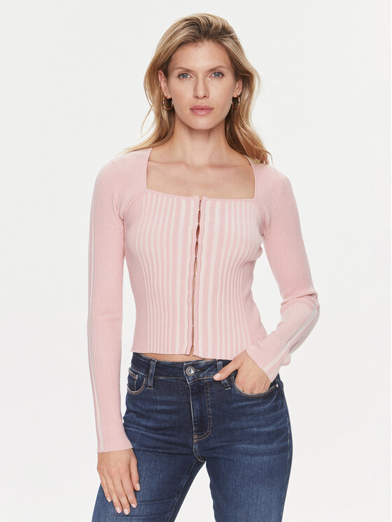 Guess Kardigan Allie W4RR43 Z2YN2 Różowy Slim Fit