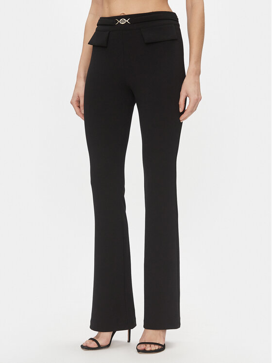 Rinascimento Spodnie materiałowe CFC0117520003 Czarny Bootcut Fit