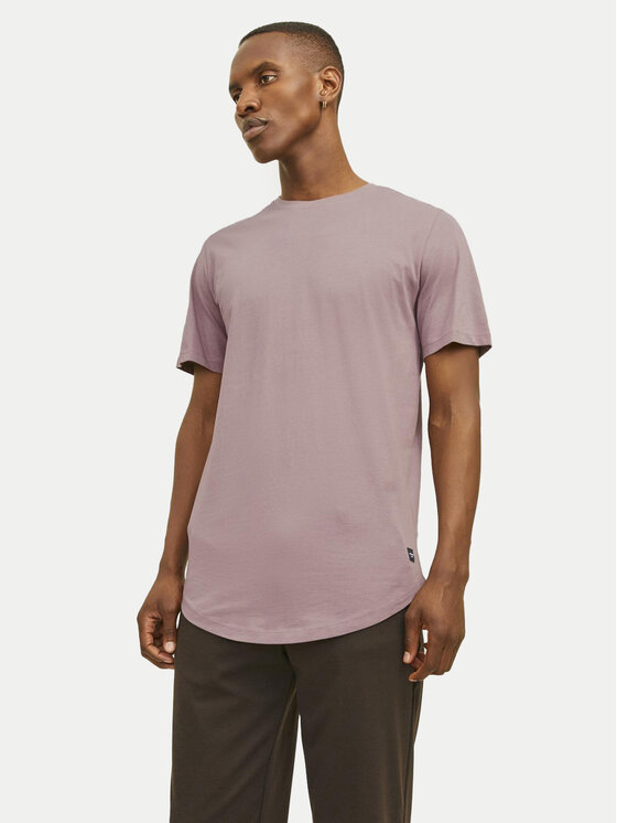 Jack&Jones T-Shirt Jjenoa 12113648 Różowy Long Line Fit