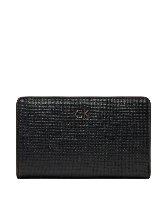 Calvin Klein Duży Portfel Damski Ck Daily Medium Bifold_Tex K60K612957 Czarny