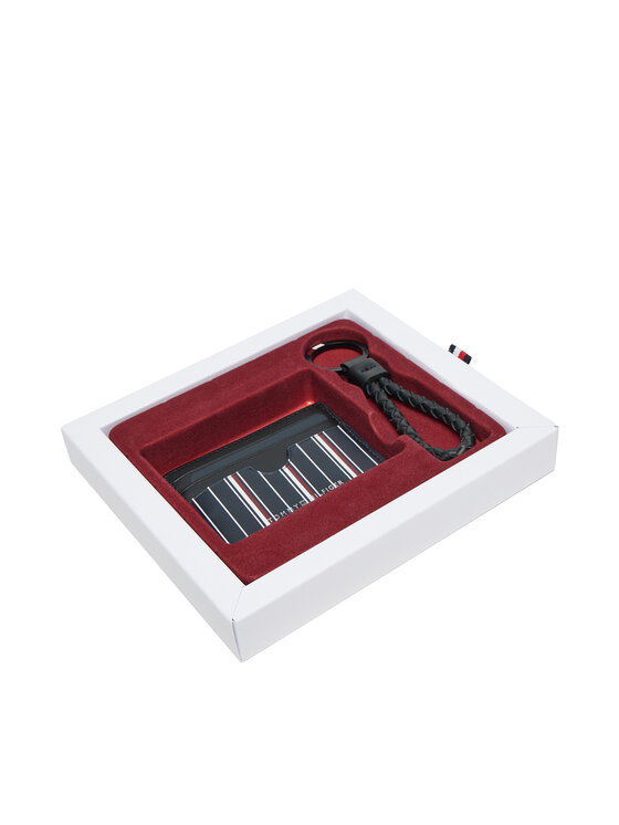 Tommy Hilfiger Zestaw etui na karty i brelok Th Corp Cc AM0AM12793 Granatowy