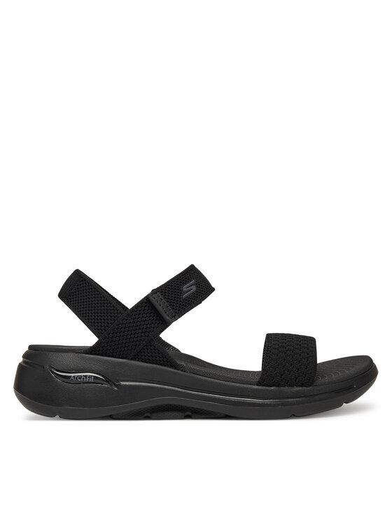 Skechers Sandały Go Walk Arch Fit Sandal-Polished 140264/BBK Czarny