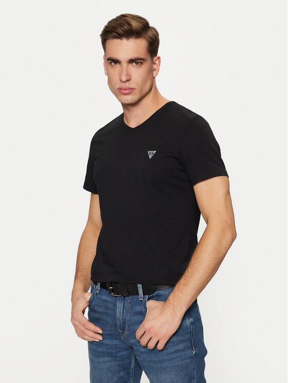 Guess T-Shirt M2YI32 J1314 Granatowy Slim Fit