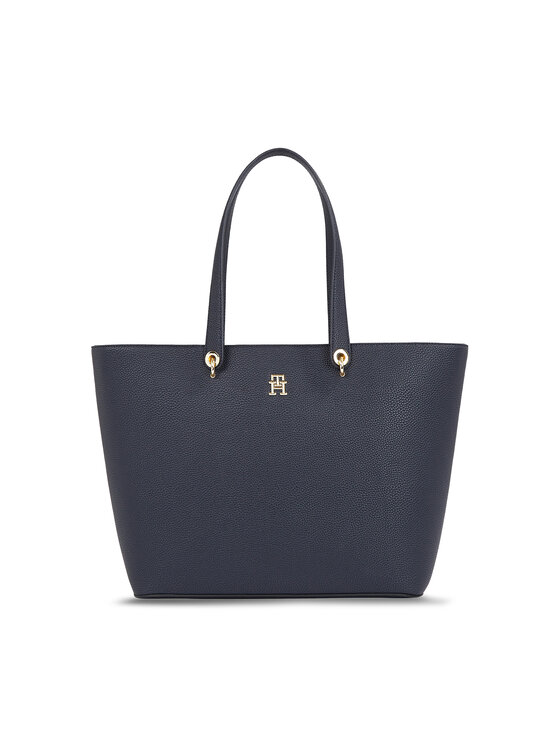 Tommy Hilfiger Torebka Emblem Shopper AW0AW15178 Granatowy