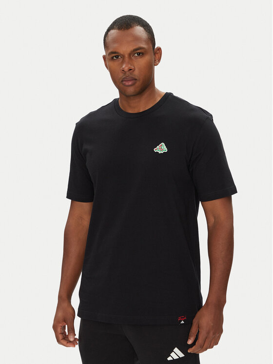 adidas T-Shirt Mini Pizza Graphic JM6483 Czarny Regular Fit