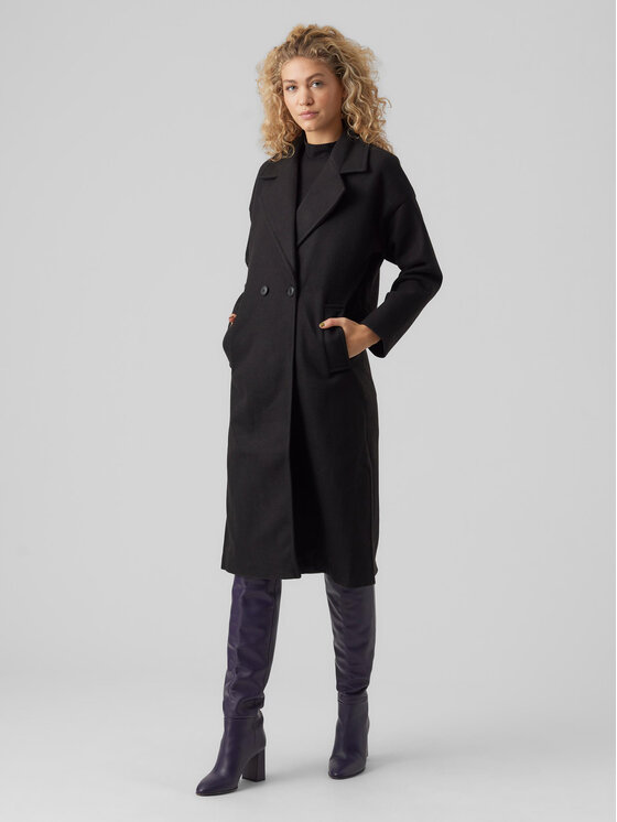 Vero Moda Płaszcz przejściowy Spencer 10267449 Czarny Regular Fit
