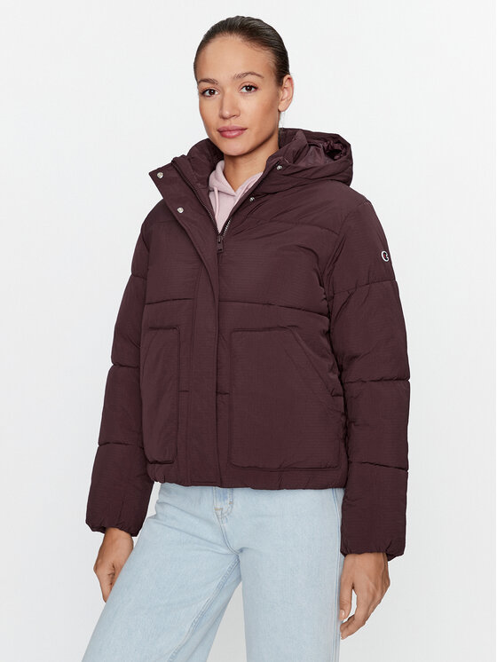 Champion Kurtka przejściowa Hooded Jacket 116921 Brązowy Custom Fit
