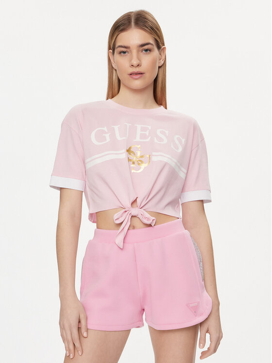 Guess T-Shirt V4GI00 I3Z14 Różowy Boxy Fit