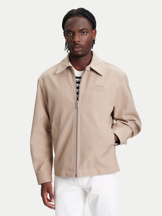 Tommy Hilfiger Kurtka przejściowa F1 Movie Mechanics MW0MW41370 Beżowy Regular Fit