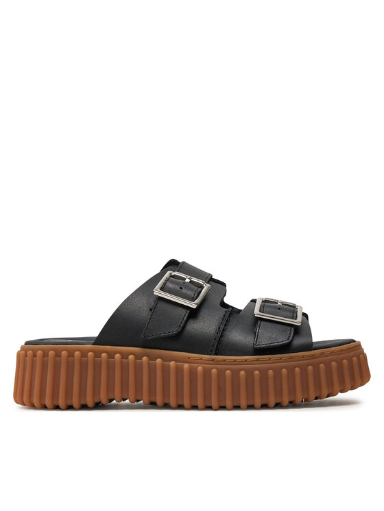 Clarks Klapki Torhill Slide 26176428 Czarny