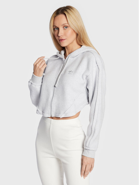 adidas Bluza Loungewear HL9140 Szary Relaxed Fit