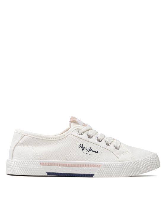 Pepe Jeans Tenisówki Brady Girl Basic PGS30543 Biały
