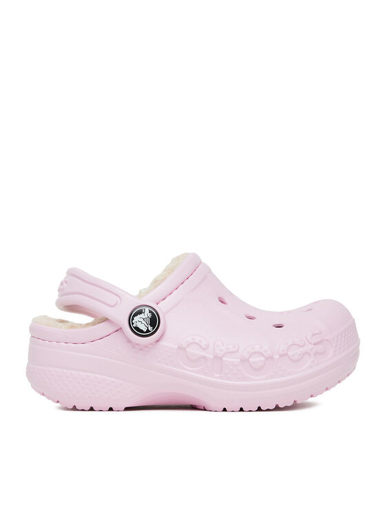 Crocs Klapki C-BAYA LINED CLOG T 207501-79R Różowy