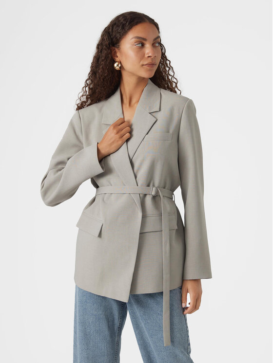 Vero Moda Marynarka Claudia 10301445 Szary Oversize