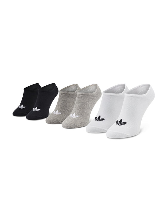 adidas Zestaw 3 par niskich skarpet unisex Trefoil Liner FT8524 Biały